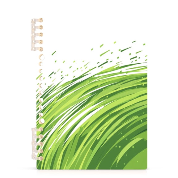 Grassy Hillside A5 8.3x5.7in PP Notebook, Adjustable Rings, 60 Sheets, Diary or Journey Note