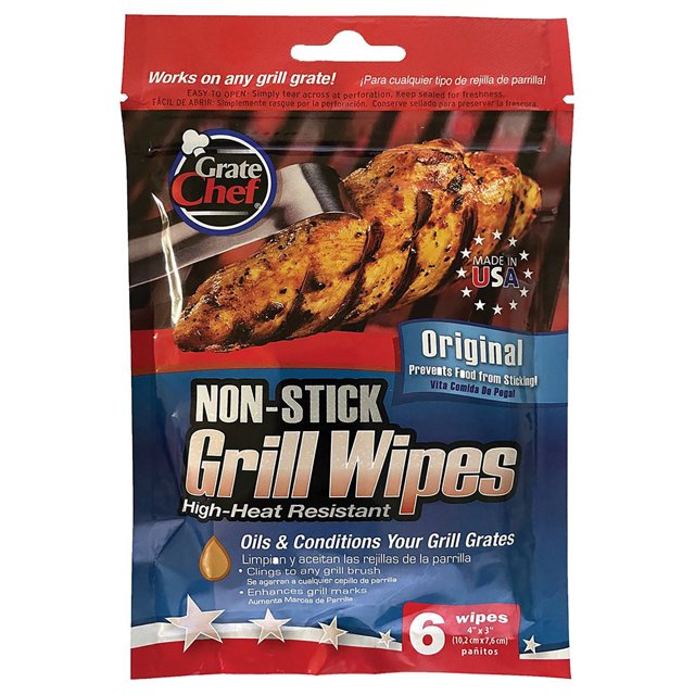 Grate Chef Set of 6 NonStick Grill Wipes HighHeat Resistant 4 x 3