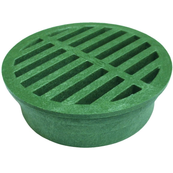 25-pack NDS Round Atrium Drainage Grate - 4 Inch Plastic - 25 Pack, Green Standard US Plumbing Rough-In, Drop-In Replacement