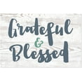 thumbnail image 1 of Grateful And Blessed Rustic Wood Wall Sign 8x12, 1 of 1