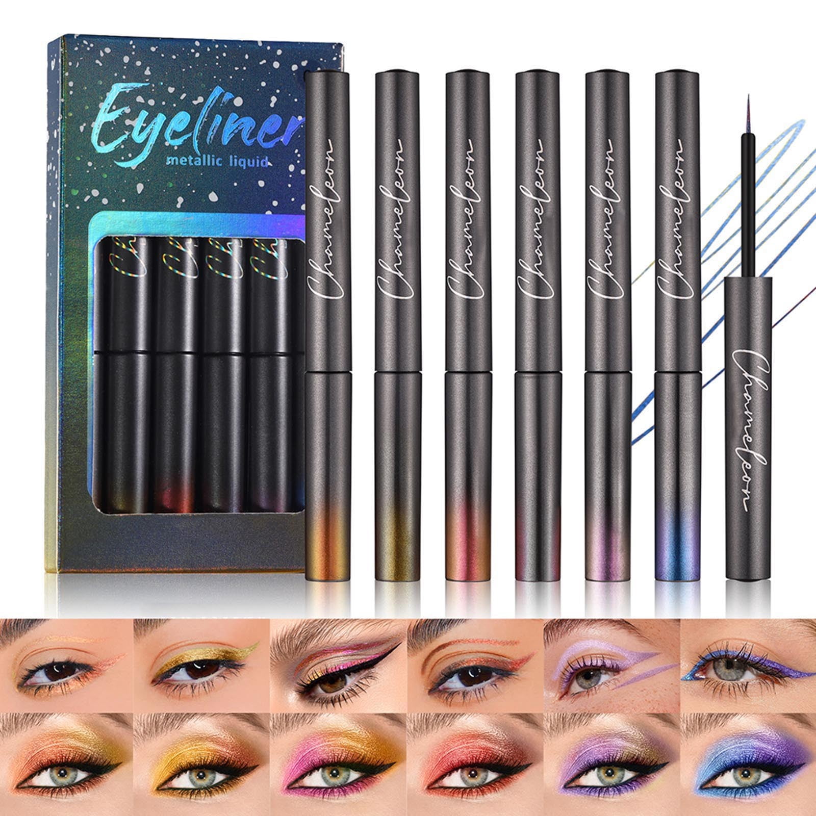 Eye Liner Stamper Eye Pencil Glitter Body Spray Brow Highlighter Pencil Hidden Cosmetics Makeup Pencil Sharpeners Korean Makeup Products Eye Liners Pencil Makeup for Eyes Glitter Liner