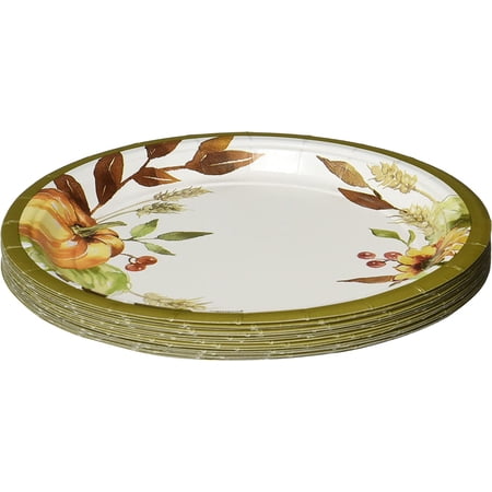 Grateful Day Round Paper Plates - 7" | Multicolor | Pack of 18