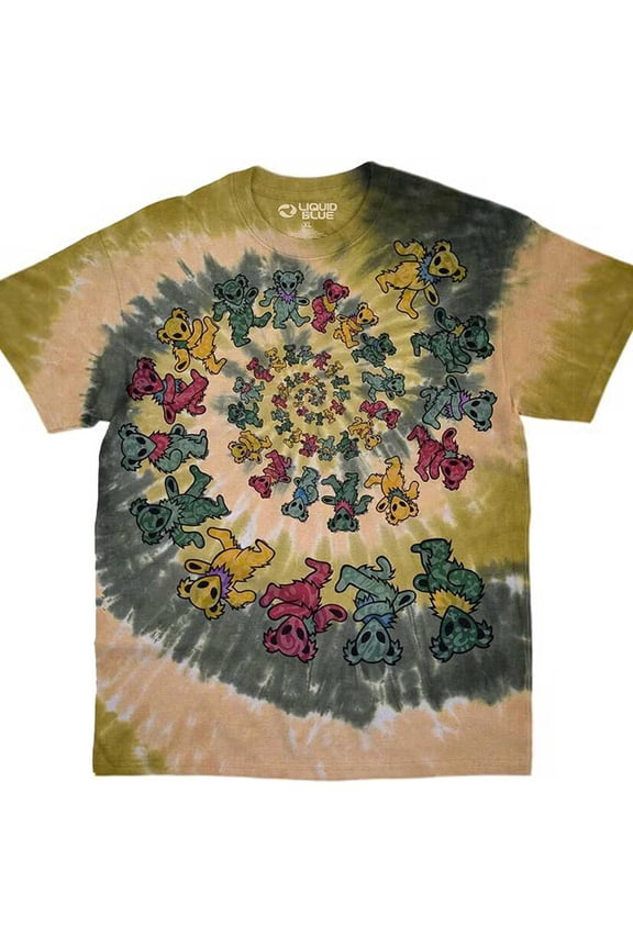 Grateful Dead - Alien Spiral Bears Tie Dye Mens T Shirt