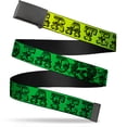 thumbnail image 1 of Adjustable Belt, Clamp Buckle, Cut-to-Fit, Grateful Dead Text Skull Roses Rainbow Fade, 1 of 3
