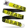 thumbnail image 1 of Grateful Dead Belt, Seatbelt Buckle Belt, Grateful Dead Text Skull Roses Yellow, 34 to 52 Inches, 1 of 9
