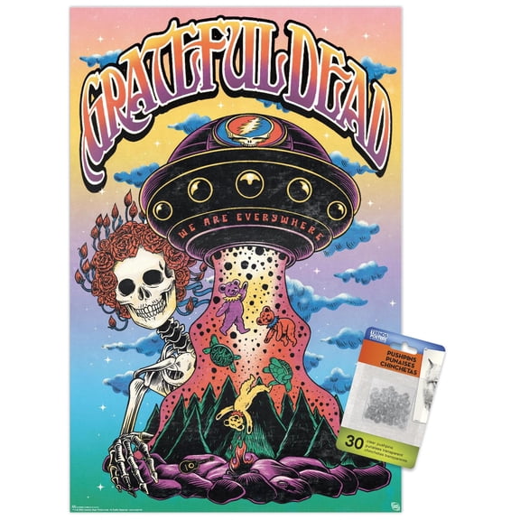 Grateful Dead - Bertha UFO Wall Poster with Push Pins, 14.725" x 22.375"
