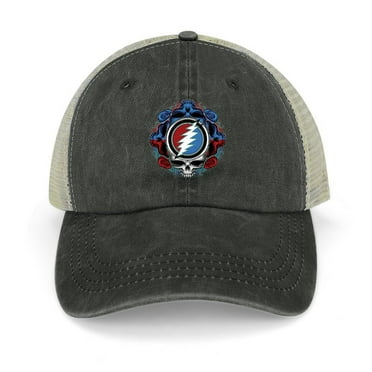 Grateful_Dead Black Hat Adjustable Funny Fashion Unisex Baseball Cap for Men and Women