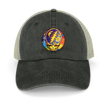 Grateful_Dead Black Hat Adjustable Funny Fashion Unisex Baseball Cap for Men and Women