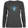 thumbnail image 1 of Grateful Dead - Blue Moon Grey Juniors Long Sleeve T-Shirt - Small, 1 of 1