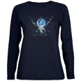 thumbnail image 1 of Grateful Dead - Blue Moon Navy Juniors Long Sleeve T-Shirt - Small, 1 of 1