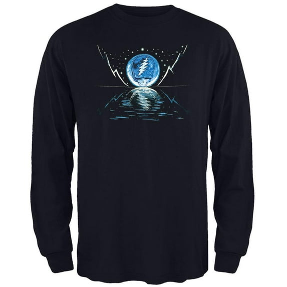 Grateful Dead - Blue Moon Navy Youth Long Sleeve T-Shirt - Youth Large