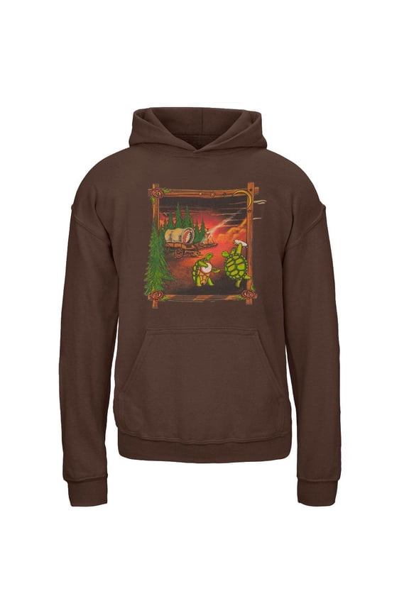 - Covered Wagon Dark Chocolate Youth Hoodie - Youth Medium