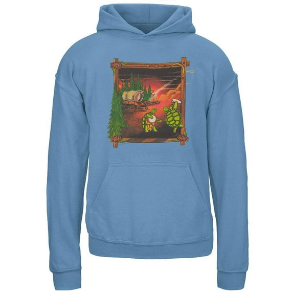 Grateful Dead - Covered Wagon Light Blue Youth Hoodie - Youth Medium