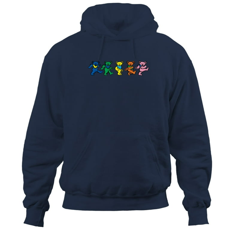 Grateful Dead Dancing Bears Back Hoodie Unisex Cotton Hoodie Walmart