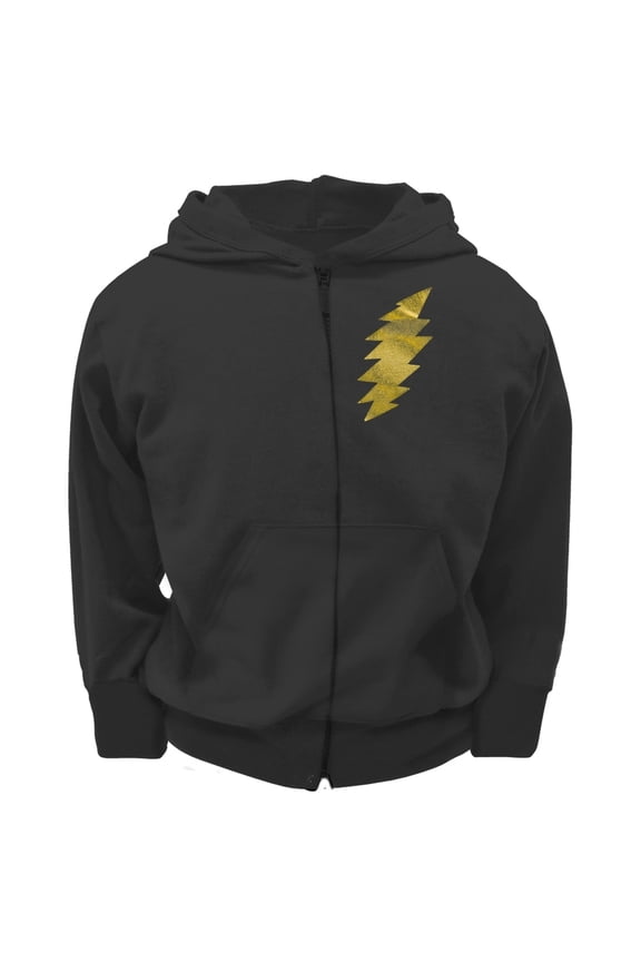 - Foil Bolt Black Youth Zip Hoodie - Youth Small