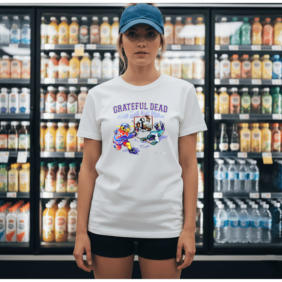 Grateful Dead Hockey Cartoon Players Retro Sports Fun Unisex T-Shirt, up to size 5XL