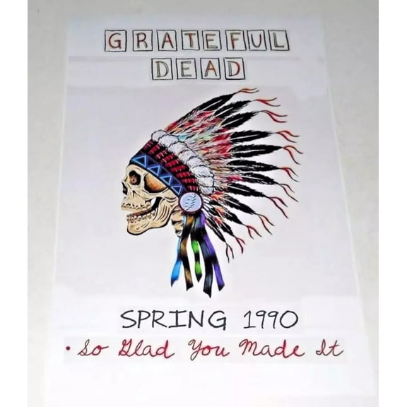Grateful Dead Jerry Garcia / Bob Weir Spring Tour 1990 Color Poster 19" x 13"