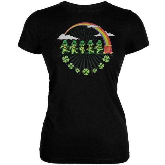 Grateful Dead - Leprechaun Bears Black Juniors T-Shirt - Small