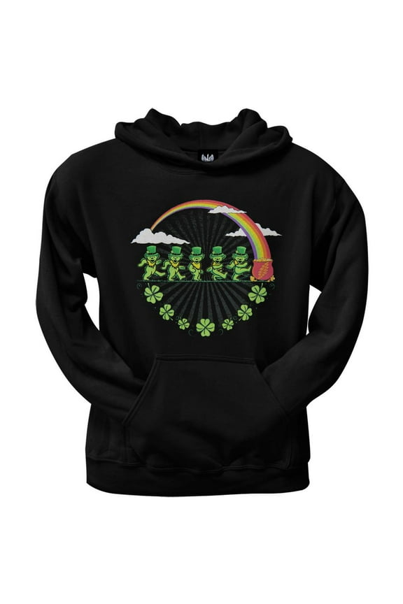- Leprechaun Bears Black Pullover Hoodie - Small