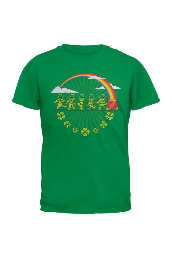 - Leprechaun Bears Kelly Green Youth T-Shirt - Youth Medium