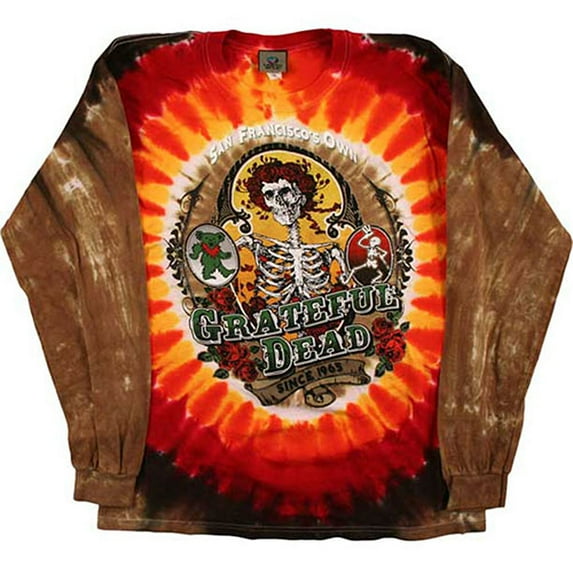 Grateful Dead Men's Bay Area Beloved Tie Dye Long Sleeve X-Large Multi