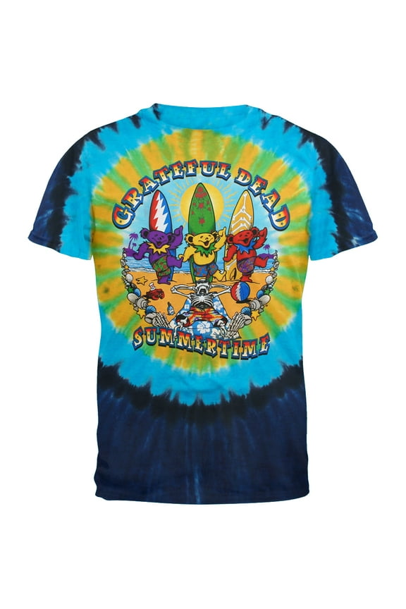 Men's Beach Bear Bingo Tie Dye Short Sleeve T Shirt