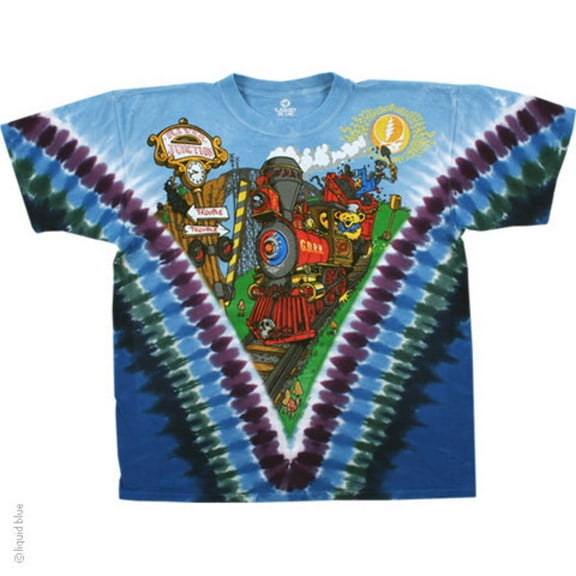 Grateful Dead Men's Casey Jones Tie Dye Short Sleeve T Shirt