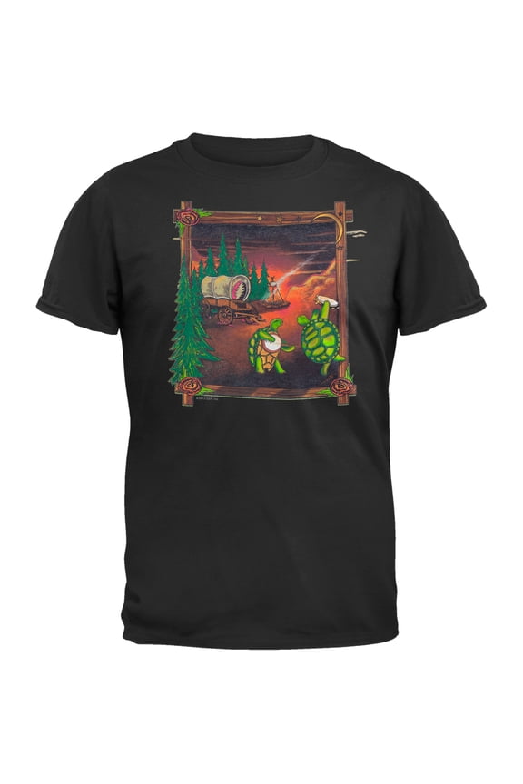 Men's Covered Wagon Black Short Sleeve T Shirt
