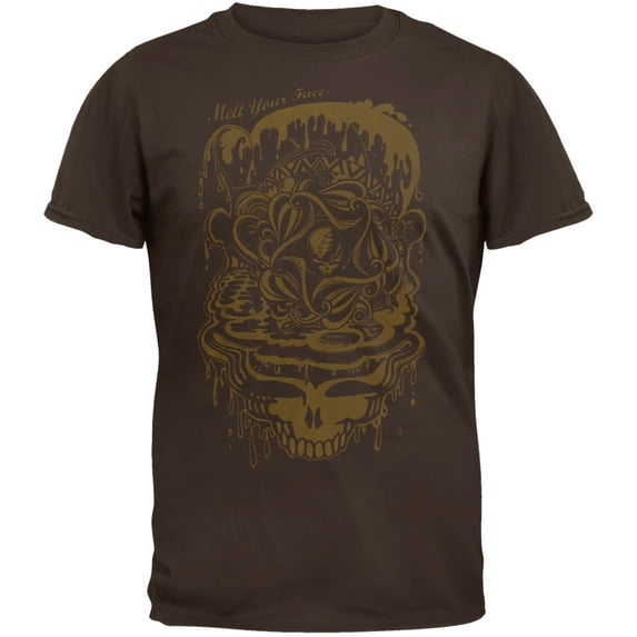 Grateful Dead Men's Dead Melt Slim Fit T-shirt Medium Brown