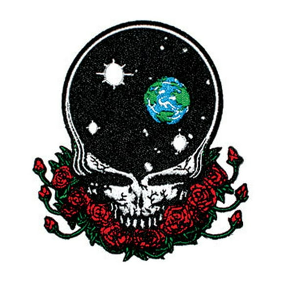 Grateful Dead Men's Embroidered Patch Black