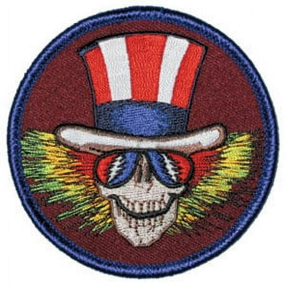 Grateful Dead Men's Embroidered Patch Blue
