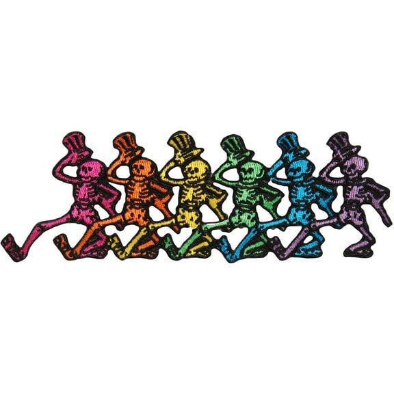 Grateful Dead Men's Embroidered Patch Multi