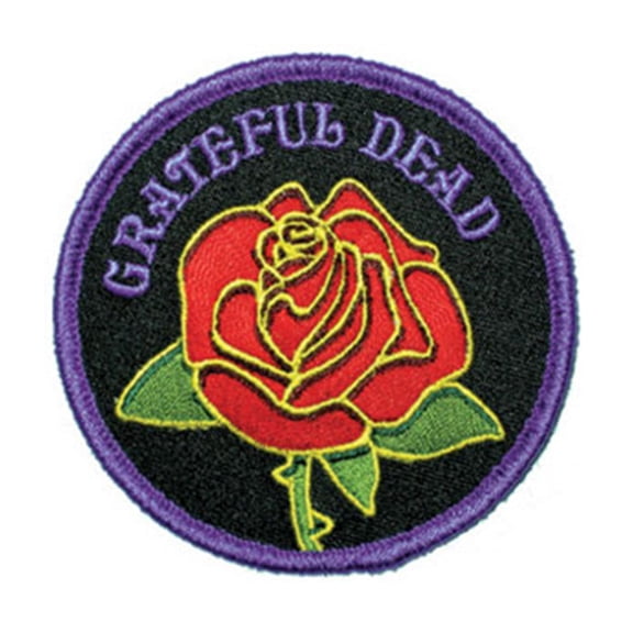 Grateful Dead Men's Embroidered Patch Purple