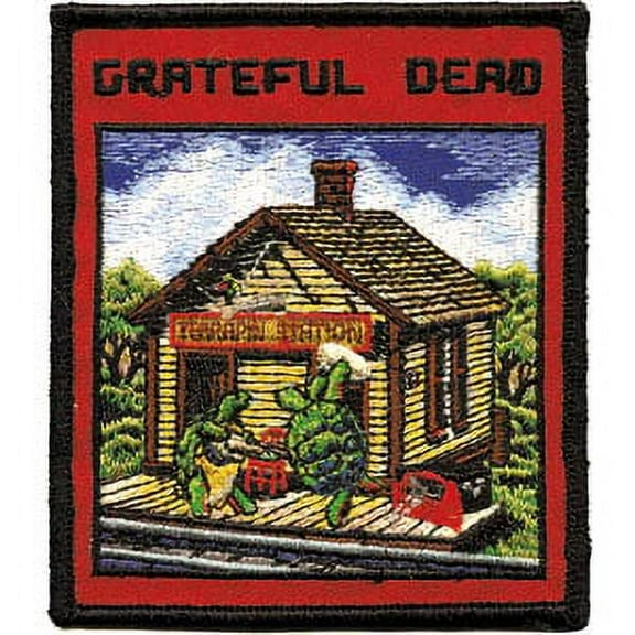 Grateful Dead Men's Embroidered Patch Red
