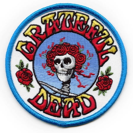 Grateful Dead Men's Embroidered Patch White