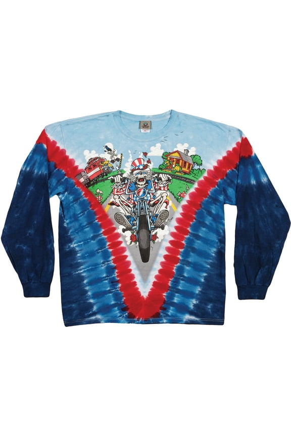 Men's Moto Sam Tie Dye Long Sleeve X-Large Multi