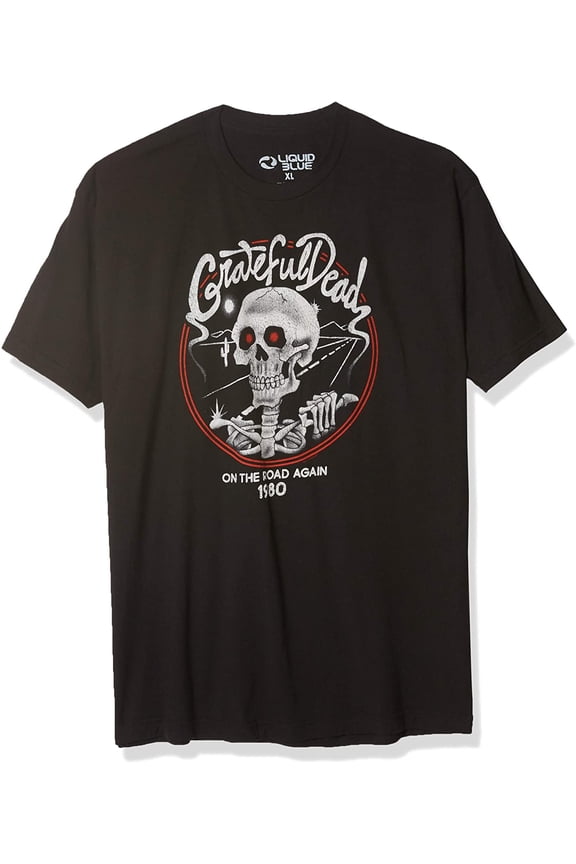 Men's Grateful Dead On The Road Again T-shirt XX-Large Black