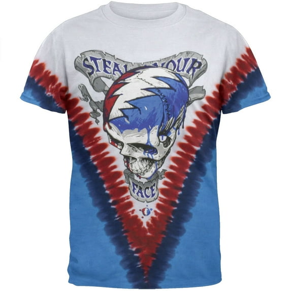 Grateful Dead Men's SYF V-Dye Tie Dye Short Sleeve T Shirt