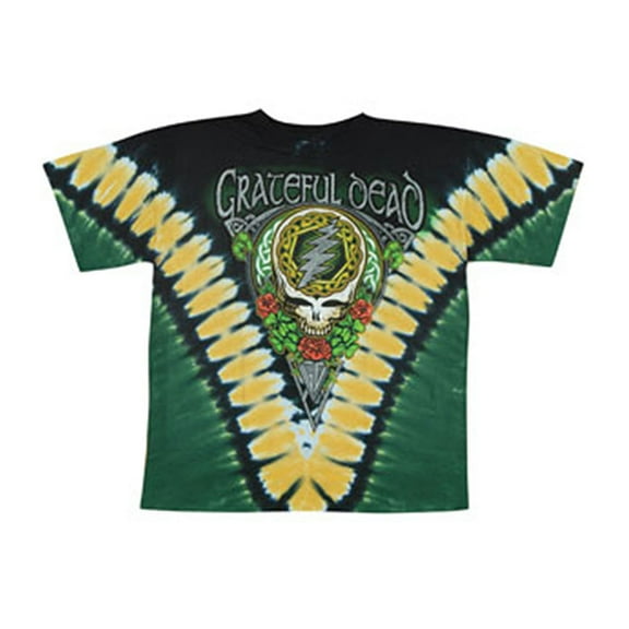 Grateful Dead Men's Shamrock V Tie Dye T-shirt Medium Multi