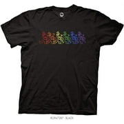Grateful Dead Men's Shirt, Printed Bear Classic Rock T-shirt Black Rainbow - M