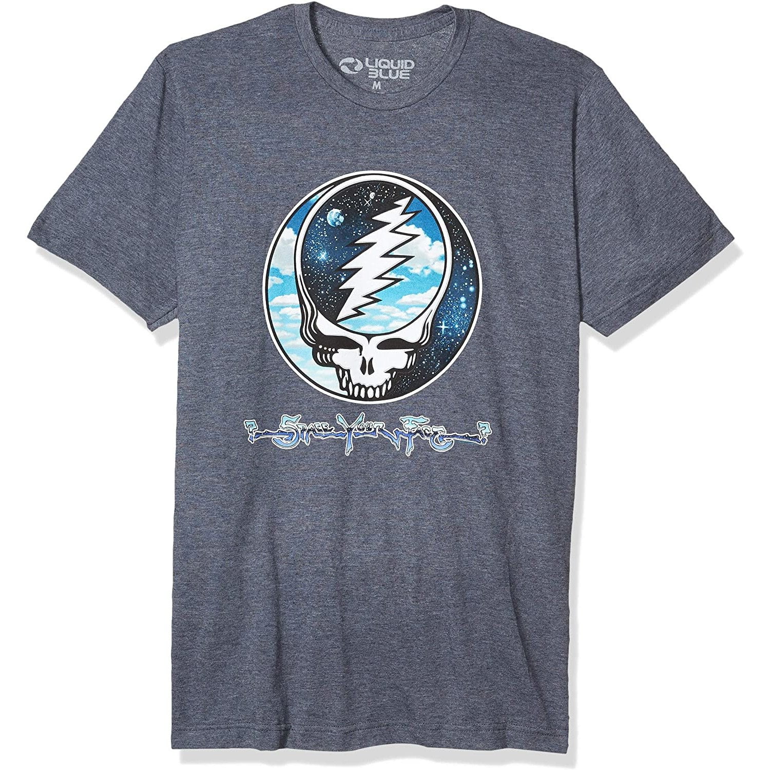 Grateful Dead Men's Steal Your Sky And Space T-shirt XX-Large Grey