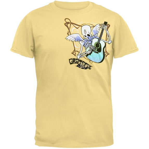 Grateful Dead Men's Strummin Skeleton Soft Short Sleeve T Shirt