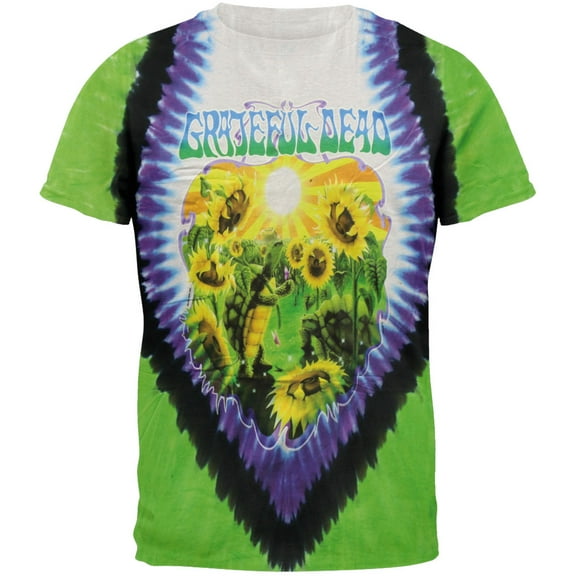 Grateful Dead Men's Sunflower Terrapin Tie Dye Short Sleeve T Shirt