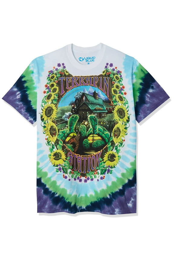 Men's Terrapin Station Tie Dye T-shirt Large Rainbow
