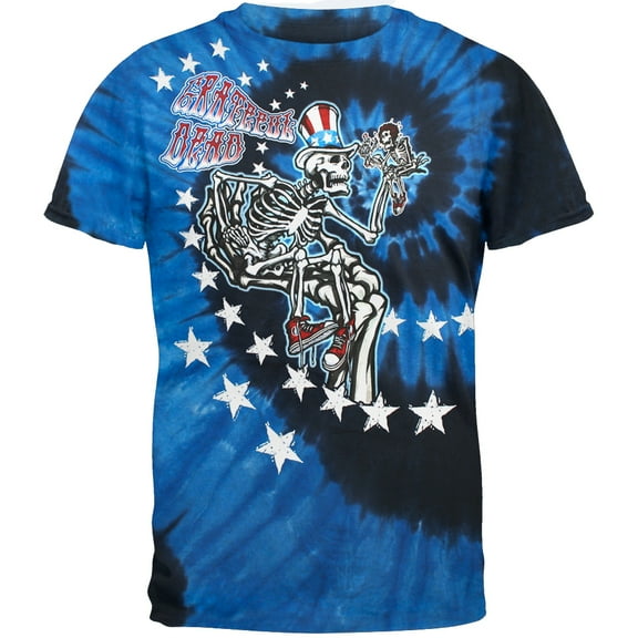 Grateful Dead Men's Uncle Sam I Am Tie Dye Short Sleeve T Shirt