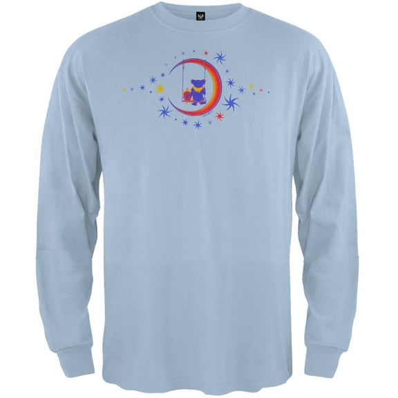 Grateful Dead - Moon Swing Light Blue Youth Long Sleeve T-Shirt - Youth Medium