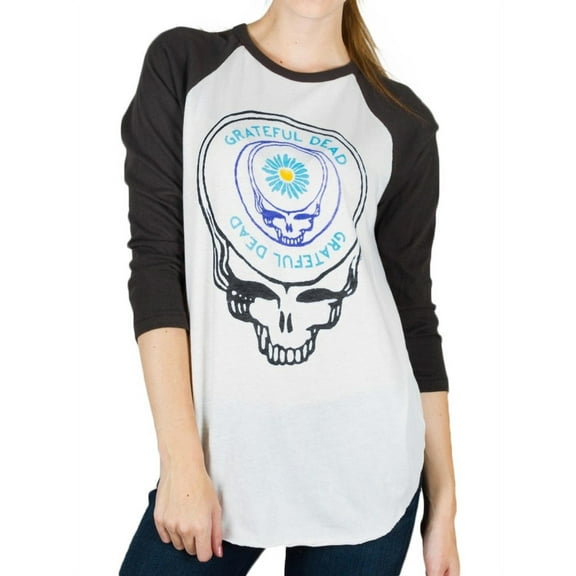 Grateful Dead - Painted Flower Steal Your Face Juniors Raglan