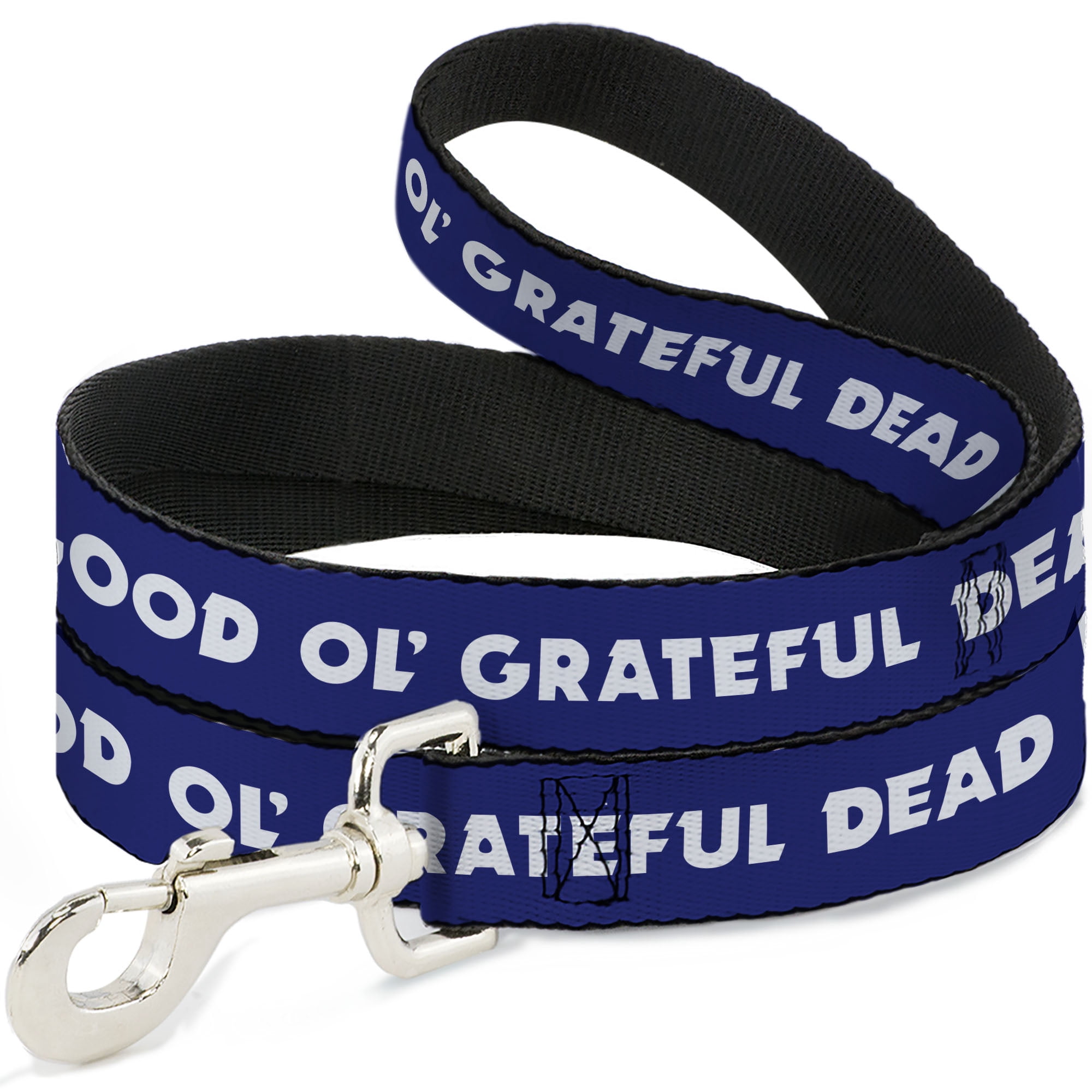 Grateful Dead Pet Leash, Dog Leash, Good Ol Grateful Dead Text and Stars Blue White Red, 6 Feet Long 1.0 Inch Wide