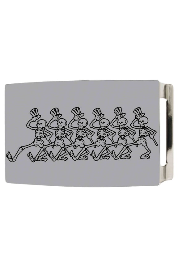 Grateful Dead Psychedelic Rock Band Dancing Skeletons Rockstar Belt Buckle