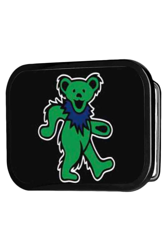 Grateful Dead Psychedelic Rock Band Green Dancing Bear Rockstar Belt Buckle